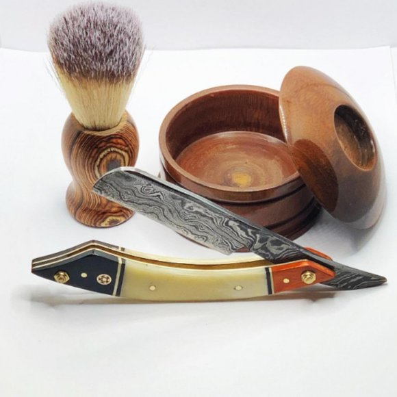 Handmade Men's Shaving Set Damascus Steel Razor - Picture 1 of 1